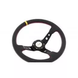 Volant tulipé sport Carbone Noir perforé 350mm - Tulipage 80mm