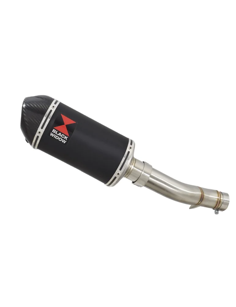 CBR500R 2016-2020 Silencieux Sport Ovale Black Inox et Canule Carbone 200mm