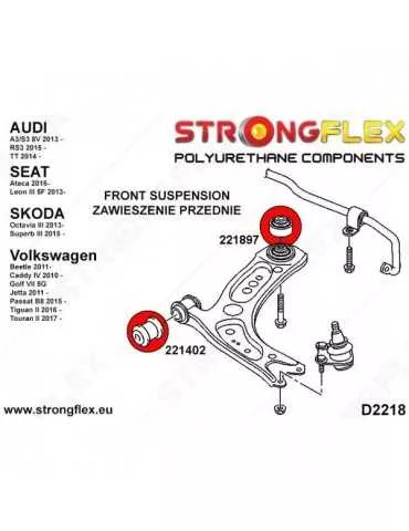 Silent-block Renforcé Polyuréthane Triangle Sport Seat Altea 2004 - 2014 1.4Tfsi/1.8Tfsi/2.0Tfsi/1.9Tdi/2.0Tdi
