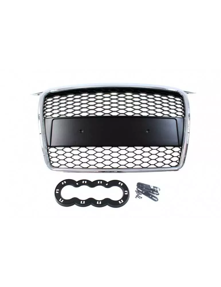 Calandre Chrome/Black 2 nids d'abeilles Look RS3 A3 8P phase 1 2005 - 2009 Calandre Chrome/Black 2 nids d'abeilles Look RS3 A3 8P phase 1 2005 - 2009