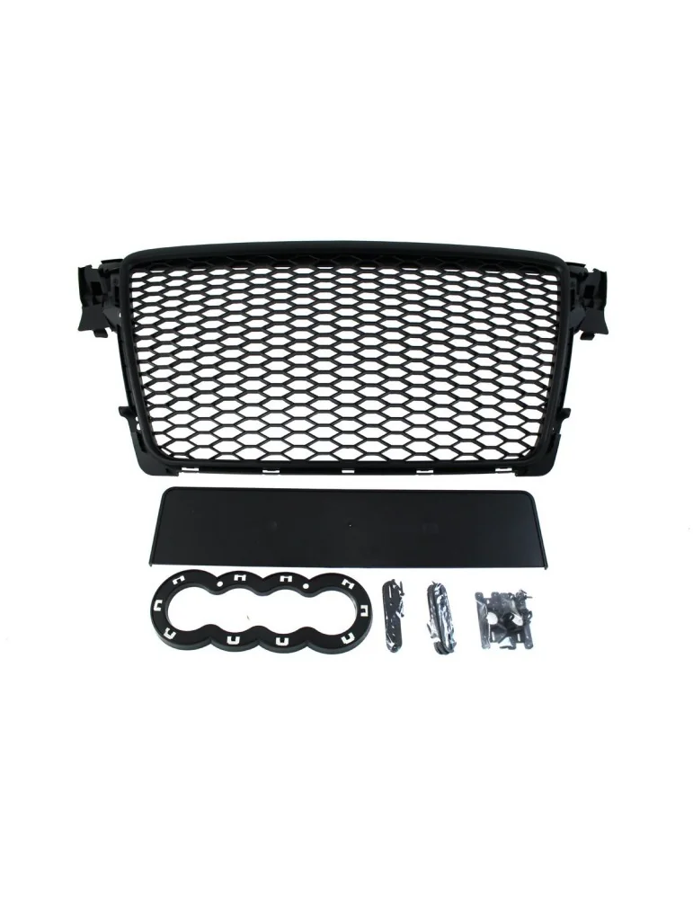 Calandre  Mat Black Look-RS4 A4 B8 Phase 1   2008 - 2012