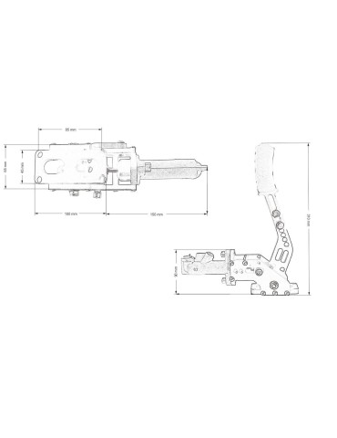 Frein à main hydraulique Vertical réglable 5