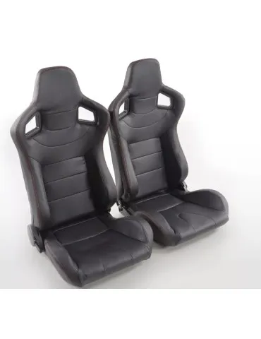 Siège Baquet FK Carbone Look Noir (Paire)