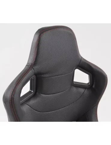 Siège Baquet FK Carbone Look Noir (Paire)
