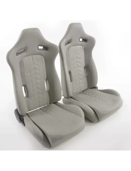 Siège Baquet FK Era Similicuir Gris Matelassé (Paire)