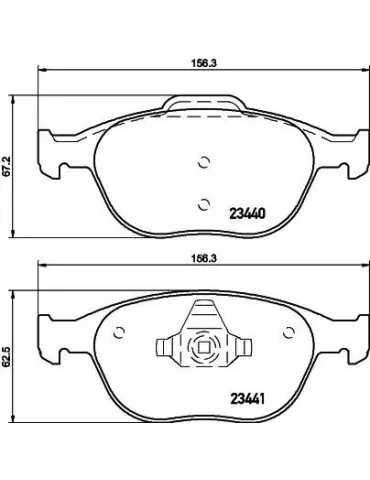 Plaquettes de Freins Arrière Sport Skoda Fabia 1 Disque 232mm