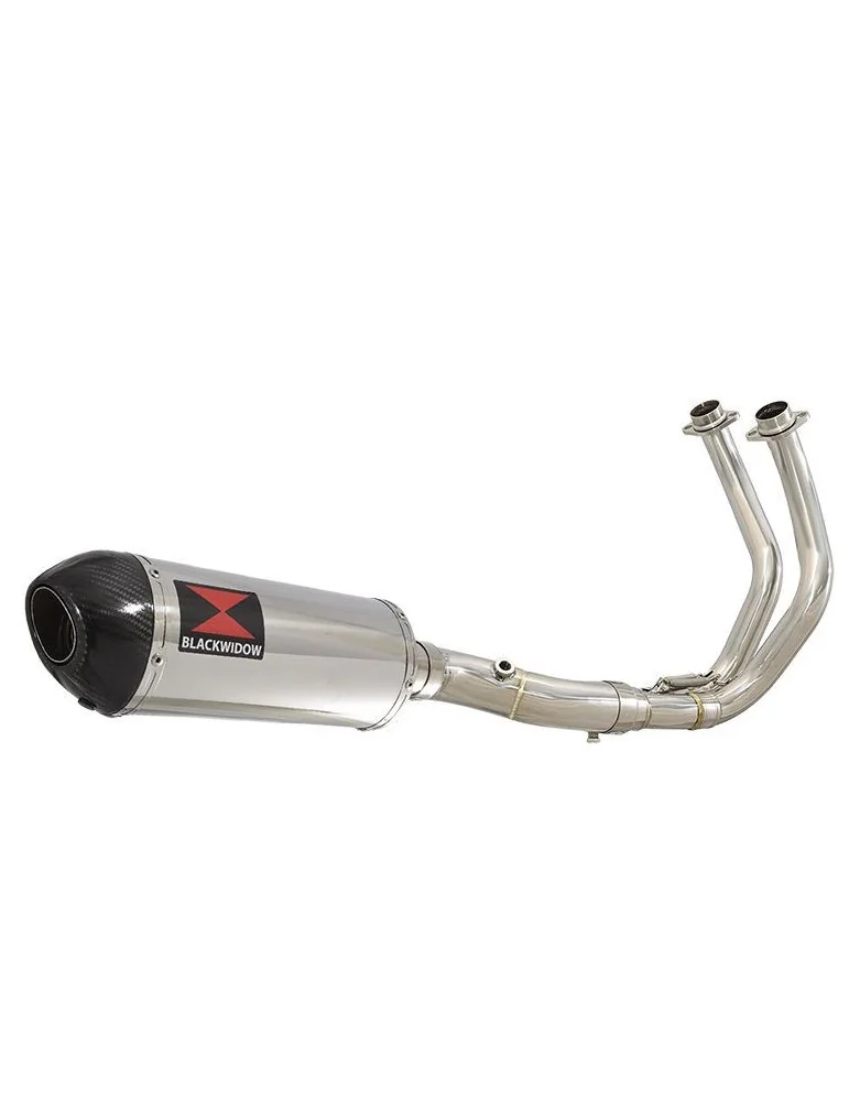 Tracer 700 2020 - 2021 Passage Bas Décatalyseur Ligne complète & Silencieux Ovale En Inox + Canule en Carbone 300mm