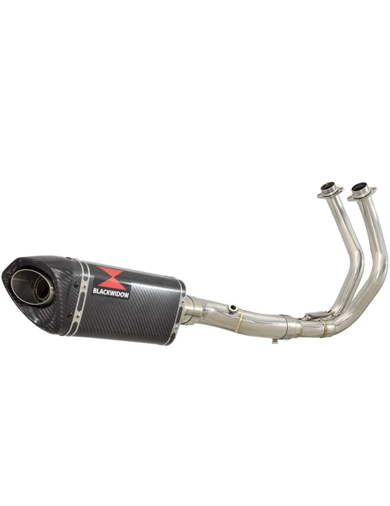 Tracer 700 2020 - 2021 Passage Bas Décatalyseur Ligne complète & Silencieux Tri Ovale En Carbone 250mm