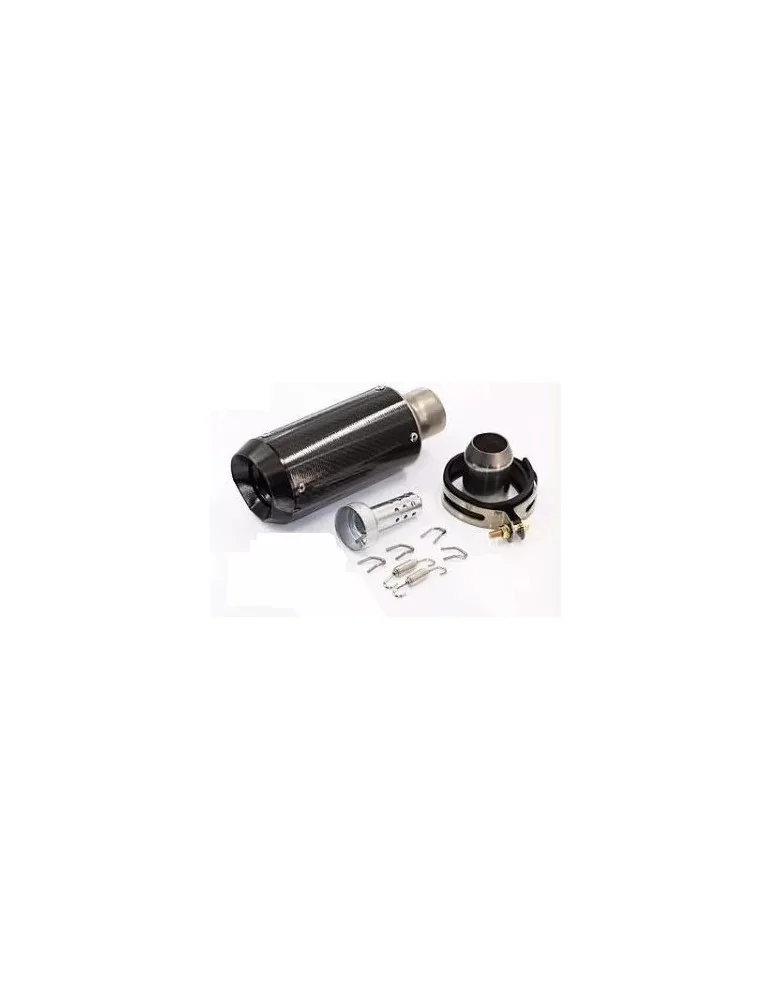 Silencieux sport inox / carbone universel 2 51 / 42mm + accessoires