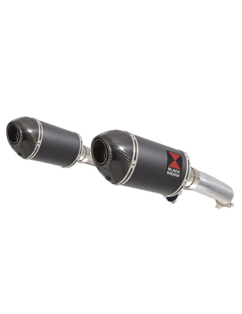 VTR1000F VTR 1000 F Firestorm (SC36) tube de raccords et Ovale Silencieux Inox / Carbone 200mm