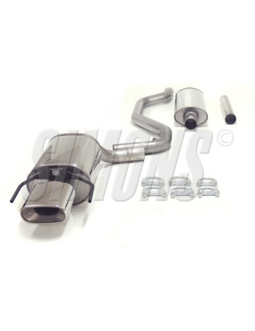 ECHAPPEMENT - Kit complet (avec racepipe 063T3ER) pour SAAB 9-3 2.0 lt - sortie 85/150