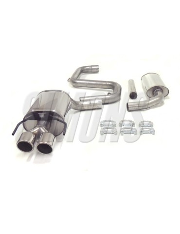 ECHAPPEMENT - Kit complet (avec racepipe 063T3FR) pour SAAB 9-3 2.0 st - sortie 2x80