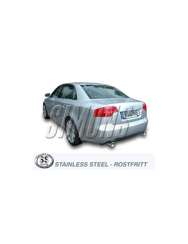 ECHAPPEMENT - Kit complet (avec racepipe 044T42R) pour AUDI A4 B7 1.8T/2.0TFSI 05+ (ligne après catalyseur) - sortie 2x100