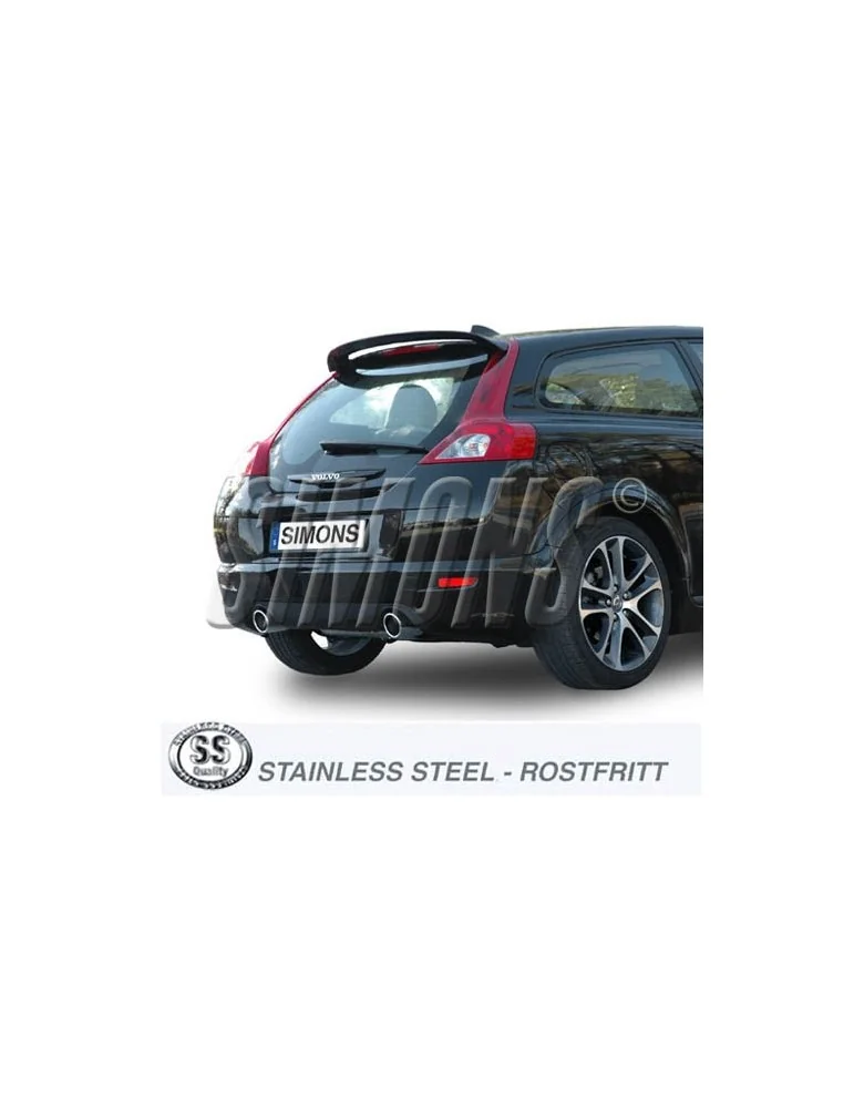 ECHAPPEMENT - Kit complet (avec racepipe 019T3AR) pour VOLVO C30 Turbo +09 - sortie 2x100