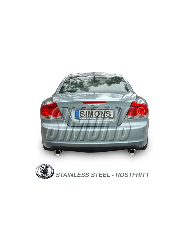 ECHAPPEMENT - Kit complet (avec racepipe 019T3AR) pour VOLVO C70 Turbo 06+ - sortie 2x100