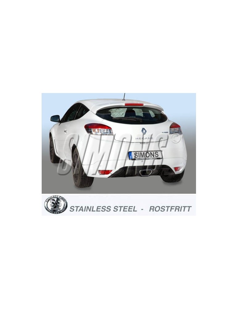 ECHAPPEMENT - Kit complet (avec racepipe 0R8T30R) pour RENAULT Megane III RS 2.0i 250cv 10+ - sortie RS