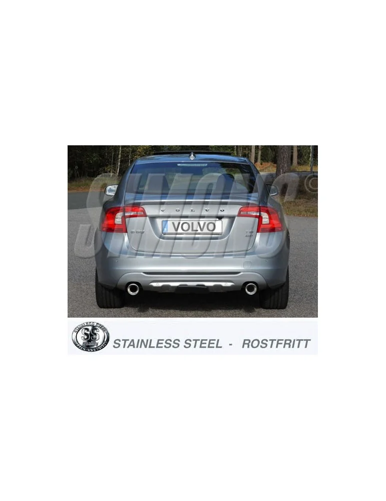 ECHAPPEMENT - Kit complet pour VOLVO S60/V60 T6 4 roues motrices 10-18 - sortie 2x100