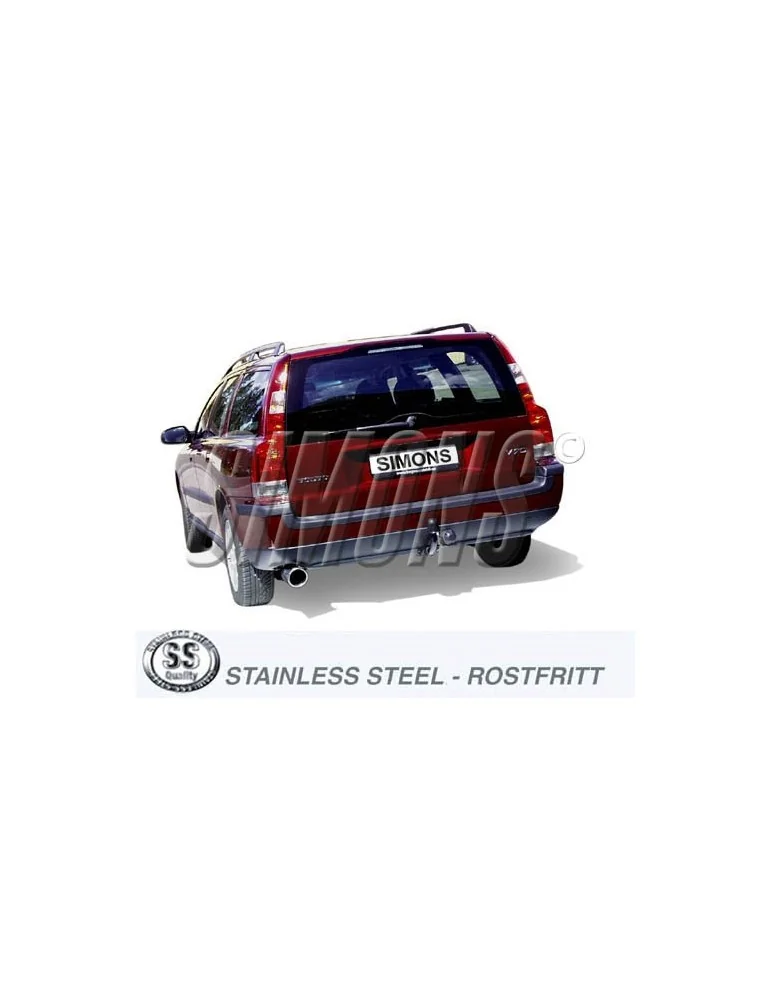 ECHAPPEMENT - Kit complet pour VOLVO V70 Turbo 2 roues motrices - sortie 1x100