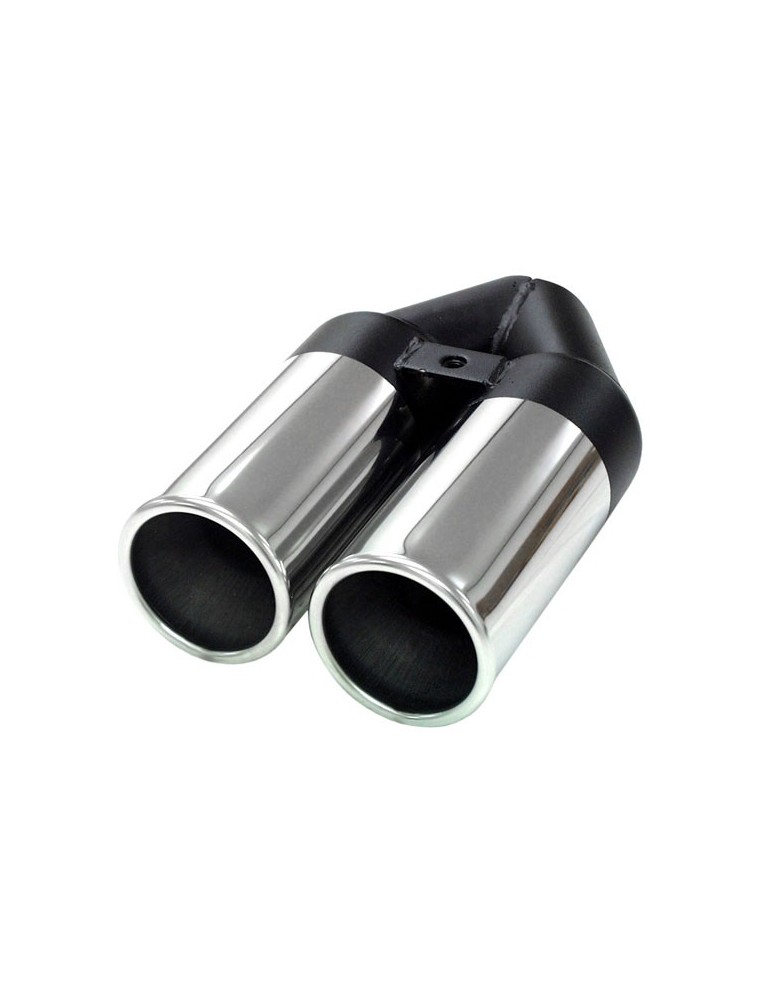 Pièce Universelle - acier inoxidable - canule d'échappement Twin Rondo