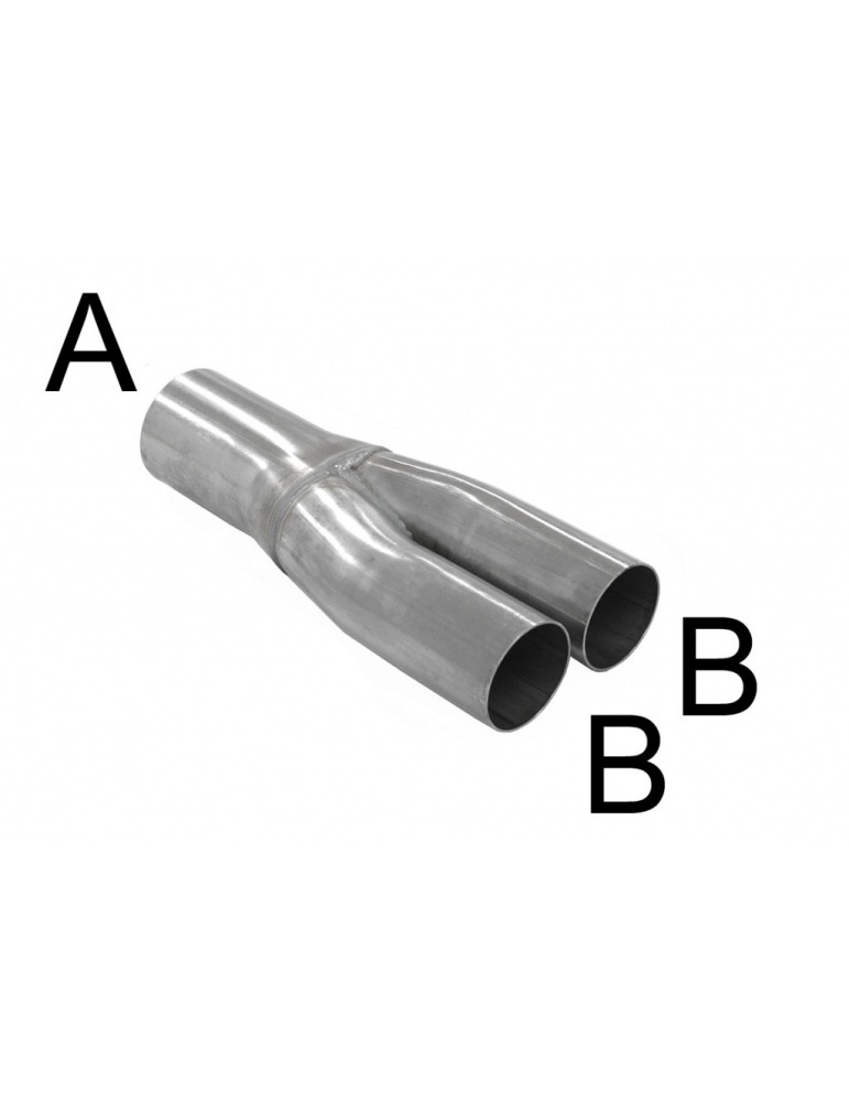 Pièce  Universelle - acier inoxidable - tube collecteur 2-1: 76.0-76.0x2
