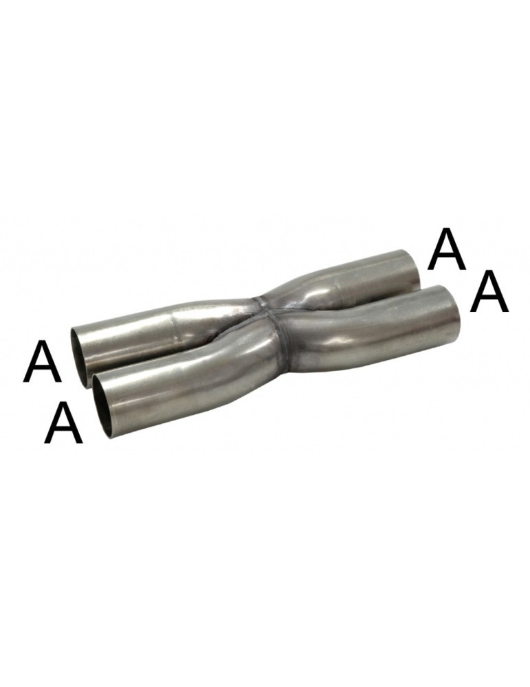 Pièce  Universelle - acier inoxidable - tube en "X" 50.8