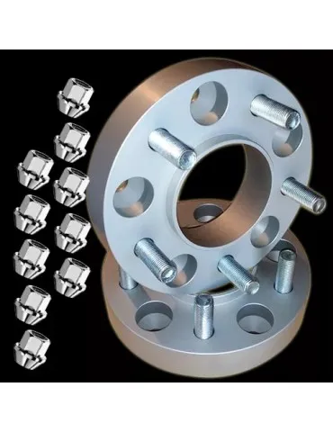 Elargisseurs de voies Light Aluminium Double boulonnerie 20mm Opel  5x110  - 65.1mm