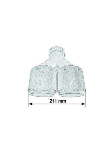 Canules Dual 2 échappement Inox/Carbone  101mm