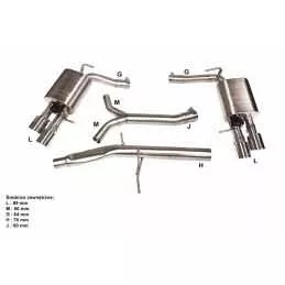 Silencieux Sport Inox  à valves DriveOnly Audi A5 1.8Tfsi/2.0Tfsi 2008 - 2016 