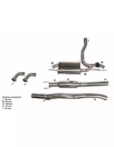 Silencieux Sport Inoxà valves DriveOnly Mercedes Classe A45 AMG 2014 - 2018 