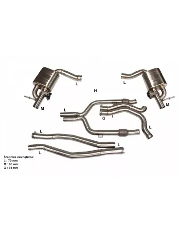 Collecteur d'échappement Inox Stage 2/3 Audi Q5 2008-2017