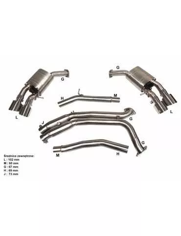 Silencieux Sport Inoxà valves DriveOnly Audi S4 B9 3.0T 2016 - 2021