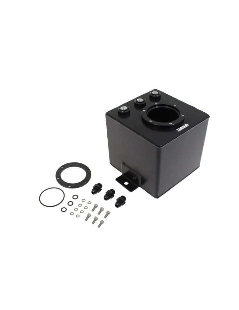 Réservoir aluminium 2L avec connecteurs AN6 + Support pompe 