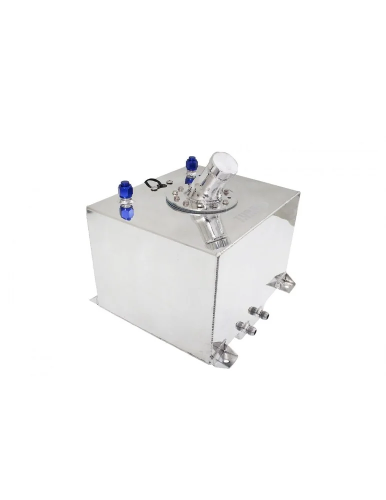 Réservoir aluminium 40L avec connecteurs AN6 + Goulotte + Jauge Carburant