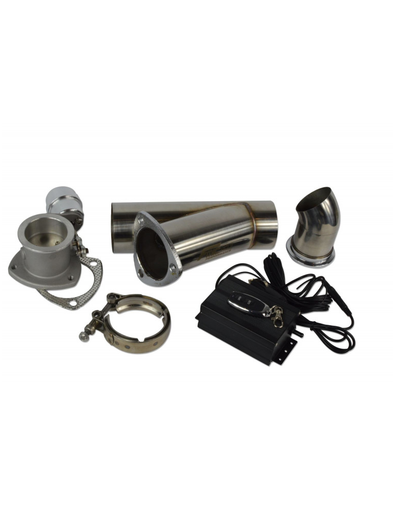 Valve échappement réglable Inox à commande Pneumatique 76MM Valve échappement réglable Inox à commande Pneumatique 76MM