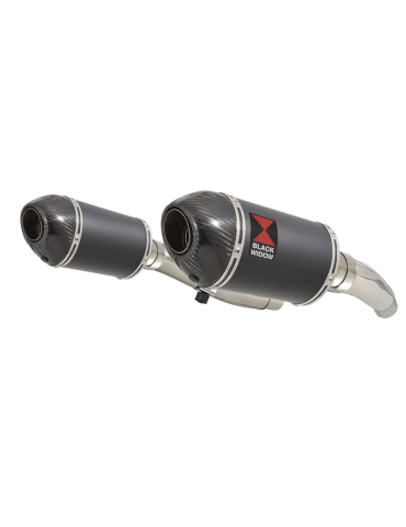 ZZR600 ZZR 600 4-2 Tube de raccord et Silencieux Ovale Noir En Inox 200mm