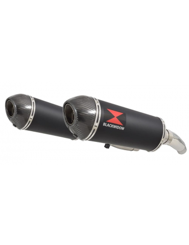 ZZR600 ZZR 600 4-2 Tube de raccord et Silencieux Ovale Noir/Carbone 300mm