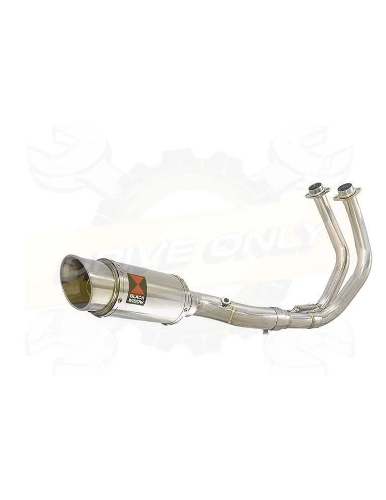 MT07 MT-07 2021-2023 Passage Bas Décatalyseur Ligne complète & Silencieux Rond En Inox 200mm