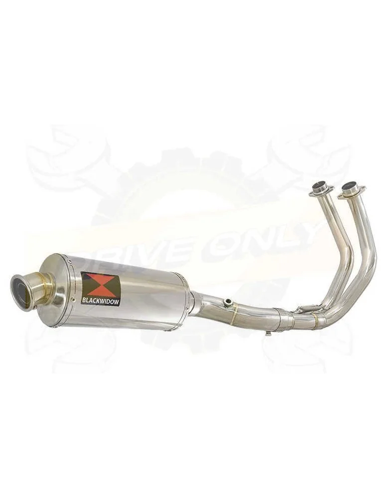 MT07 MT-07 2021-2023Passage Bas Décatalyseur Ligne complète & Silencieux Ovale En Inox 300mm