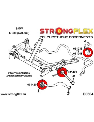  Silent block Polyuréthane Barre stabilisatrice Avant BMW 1 E88 04-
