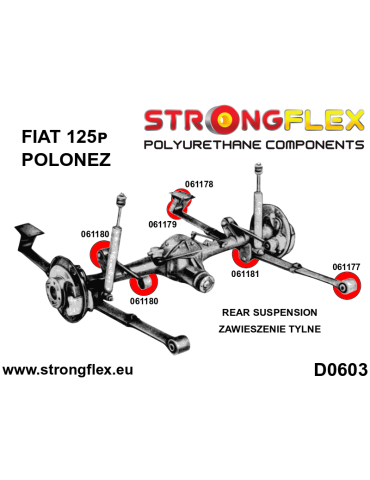  Silent block Polyuréthane SPORT Ressort de Suspension Train  Polonez (78-02)
 - 77198