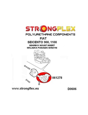  Support de boite de vitesse avec insert Fiat Seicento 98-08
