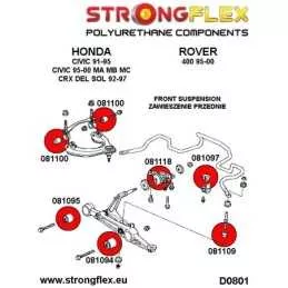  Silent block Polyuréthane SPORT Triangle de Suspension Avant Extérieur Honda Civic 95-00 UK
