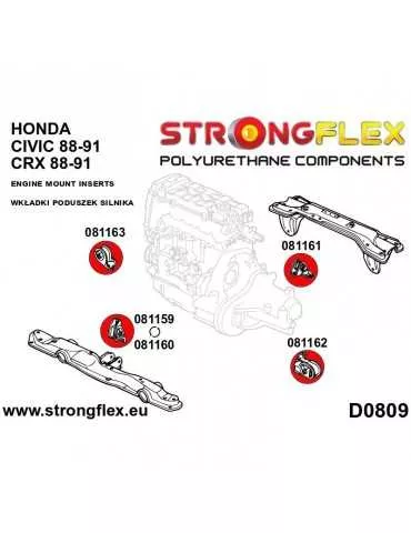  Inserts de support de boîte de vitesses Avant Honda Concerto 1.5
