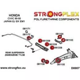  Silent block Polyuréthane de Barre stabilisatrice 13mm SPORT Arrière Honda CRX 88-91
