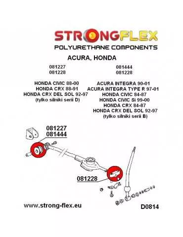  Silent block Polyuréthane SPORT Stabilestateur de levier de vitesse Honda Civic 95-00 UK
