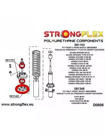  Ressort de suspension  Silent block Polyuréthane  SPORT Avant Honda Civic Shuttle 88-95
