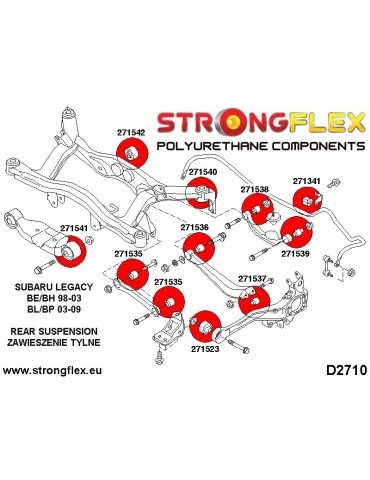  Silent block Polyuréthane Triangle de Suspension  Subaru Legacy/Outback BL BP 03-09
