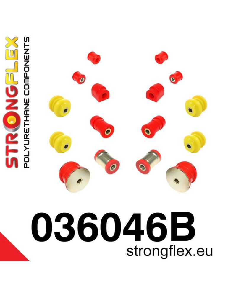 Kit Silent block Polyuréthane Train Avant et Arrière BMW E36 90-99