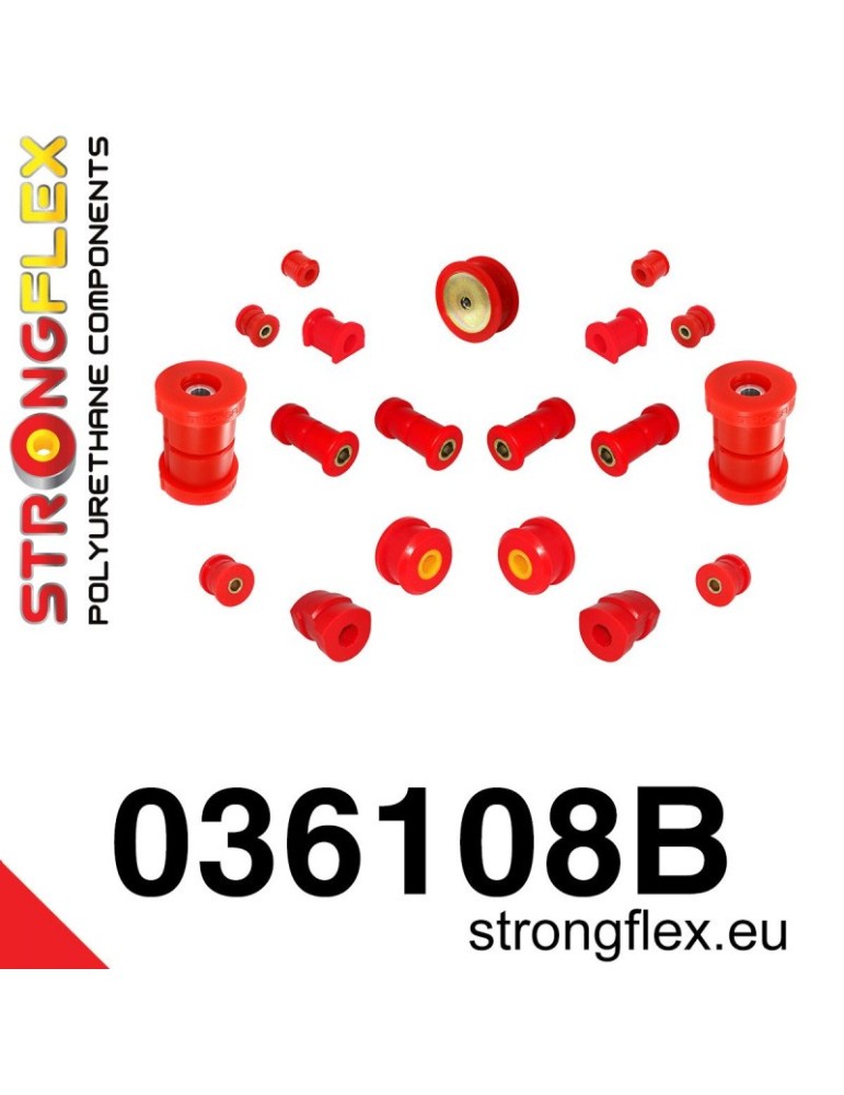 Kit Silent block Polyuréthane Train Avant BMW E36 Compact