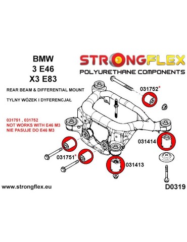  Silent block Polyuréthane kit SPORT Train de Suspension  Z4 E85 02-08
